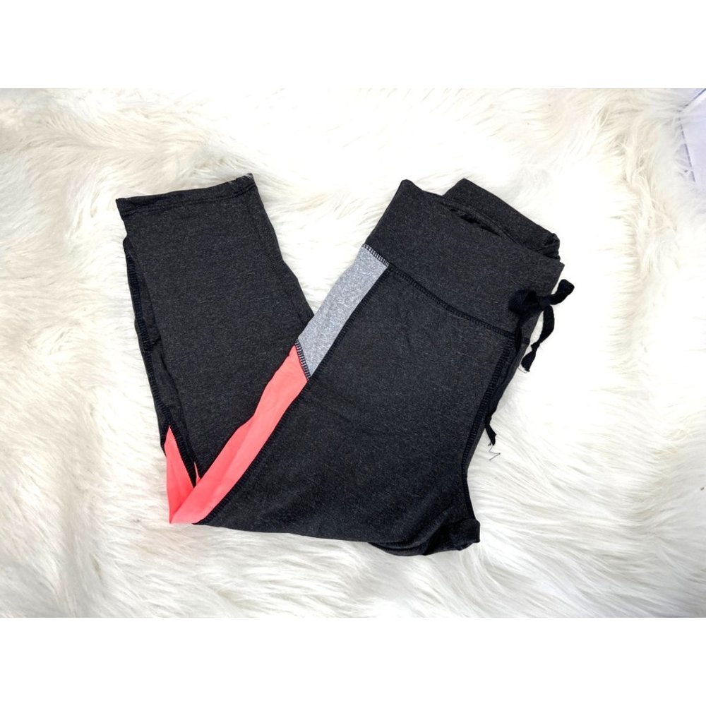 Always Womens Leggings Medium Colorblock Elastic Waist Stretch Workout Yoga Gym
